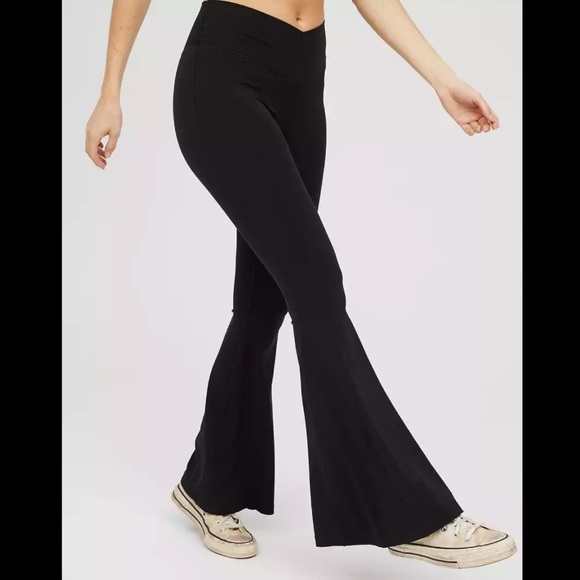 aerie Pants - OFFLINE By Aerie Real Me High Waisted Crossover Flare Legging